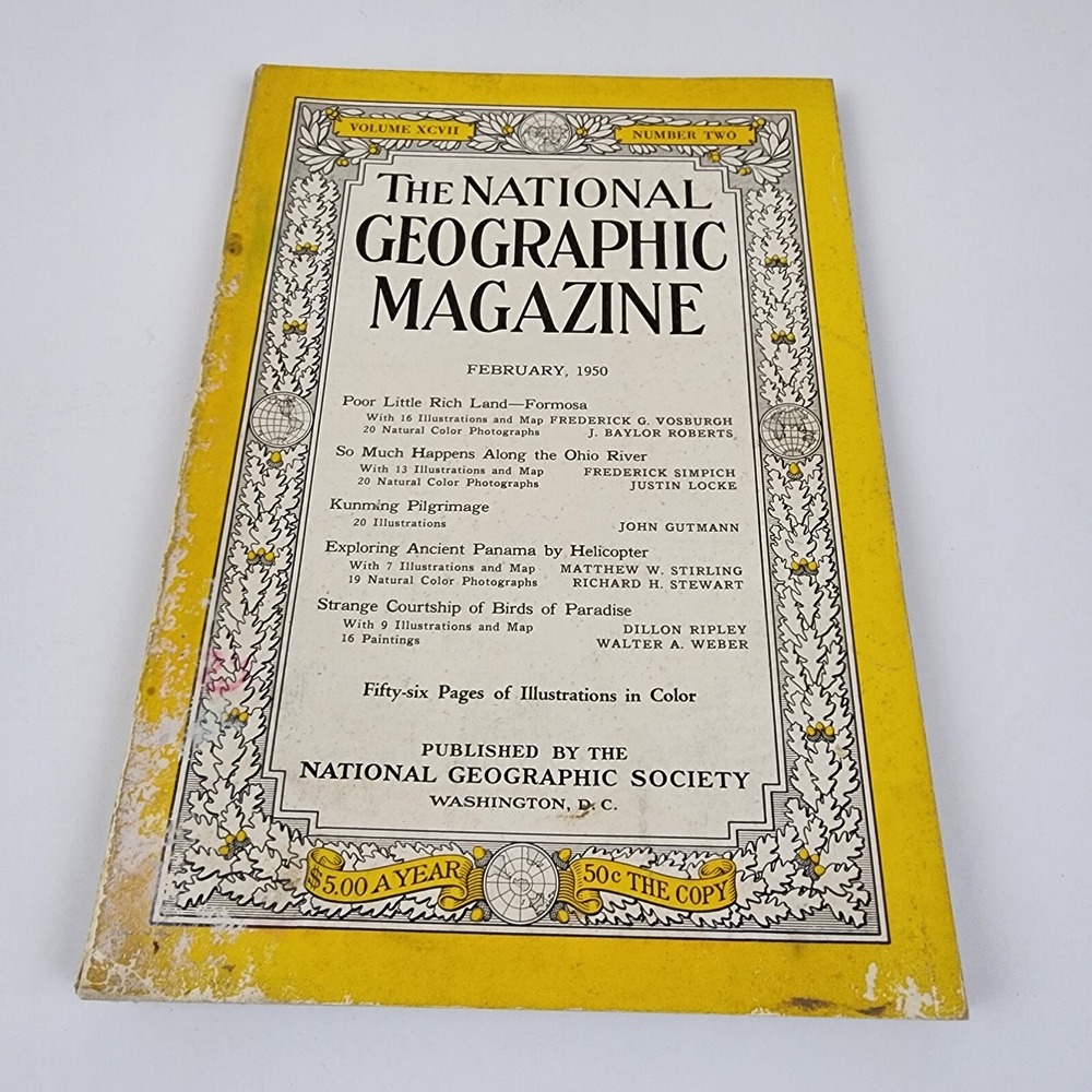 National Geographic Magazine February 1950 No Map